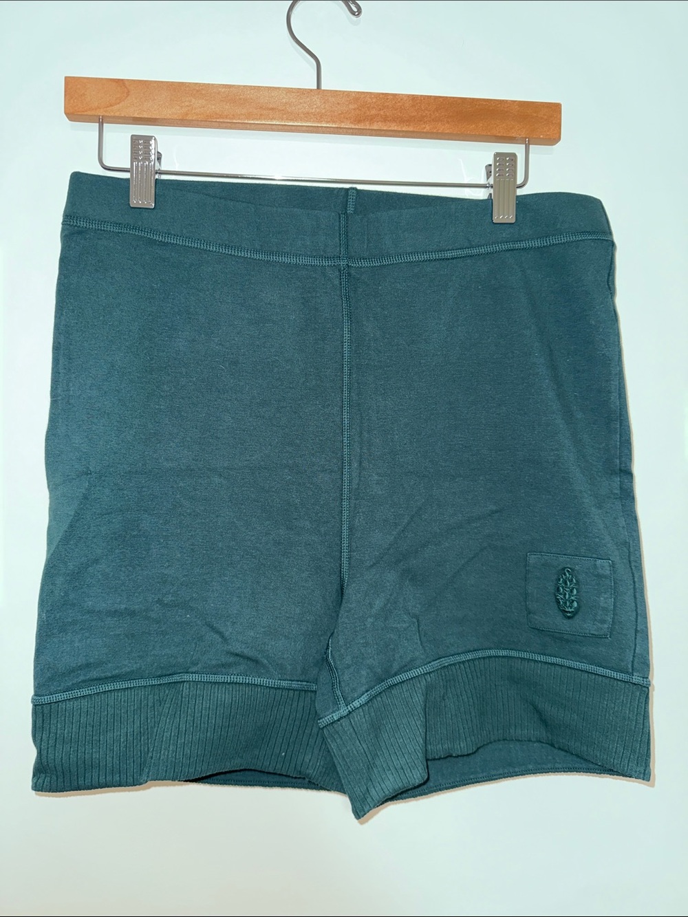 NWOT Free People Teal Dark Green High-Rise Bike Shorts